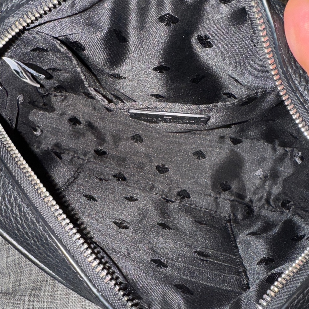 Kate Spade Bag Glitter On Mini Camera Black Pebbled Leather Crossbody - Picture 9 of 17
